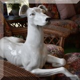 P01. Large porcelain greyhound. 